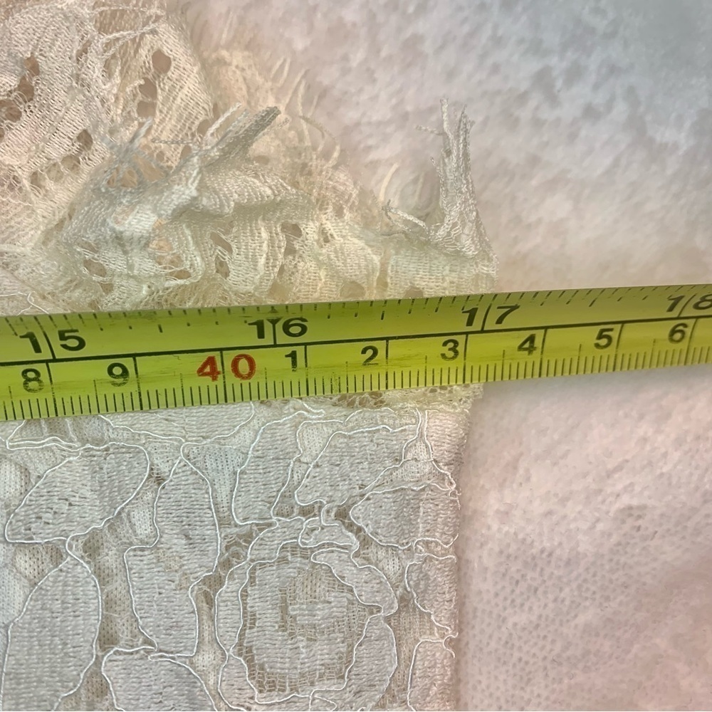NEW Boho Lace Top Small Ivory / Cream Sleeveless Shirt w/Lace Layer Classy - Picture 16 of 16